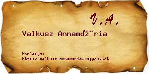 Valkusz Annamária névjegykártya